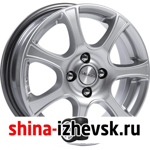 Колесный диск СКАД Торнадо 5.5xR15 4×100 ET45 DIA67.1 серебристый в Ижевске